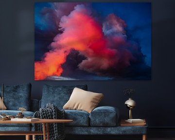 Rosa Wolken nach Vulkanausbruch von Martijn Smeets