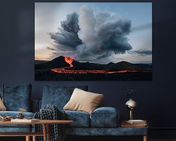 Giant cloud over the Fagradalsfjall volcano by Martijn Smeets