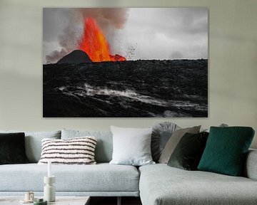 De vulkaan achter het lavaveld van Martijn Smeets