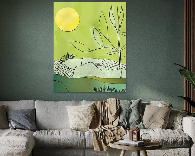 Voorbeeld van het werk in een kamer