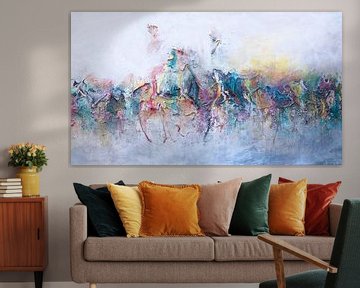 Abstract paarden