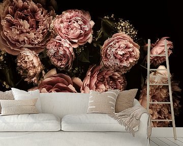 Floating Flowers - Boho Vintage von Marlika Art