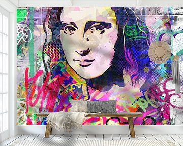 Pop Art Beeld Canvas Mona Lisa Eigentijdse Moderne Kunst van Julie_Moon_POP_ART