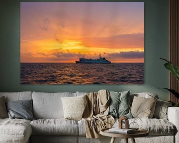 Ferry for the evening sun by Jan Georg Meijer