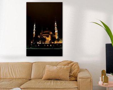 Blue Mosque at night sur 28Art - Yorda