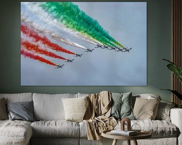 Frecce Tricolori in actie tijdens RIAT 2022. van Jaap van den Berg