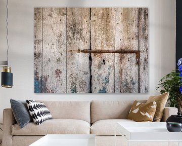 Oude Houten Deur met Verroest Slot van Art By Dominic