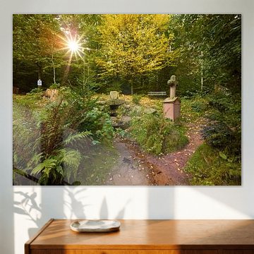 The Siegfried Fountain in Grasellenbach in the Odenwald Forest