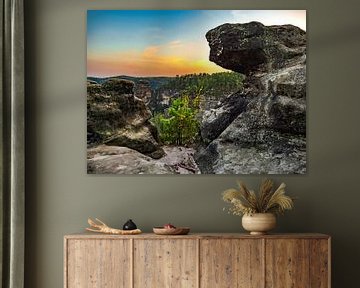 Vue sur la Goldstein, Suisse saxonne - Gorges du Goldlochschlüchte sur Pixelwerk