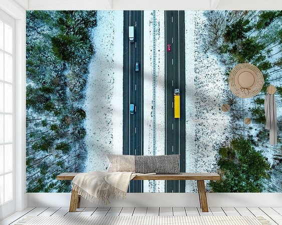 Voorbeeld van het werk in een kamer