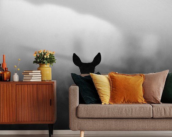 Voorbeeld van het werk in een kamer