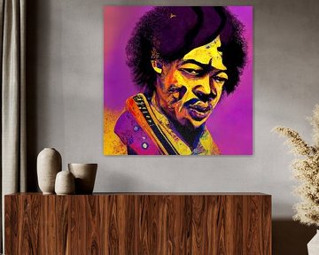 Jimi Hendrix art van Bert Nijholt