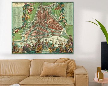 Plattegrond van Rotterdam, anoniem, 1721 - 1774