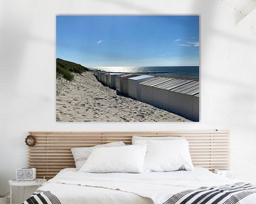 Dunes and beach cabins in Oostkapelle