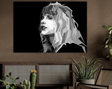 Taylor Swift Schwarz Illustration Landschaft von Artkreator