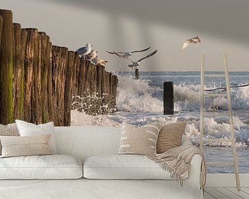 Dynamics on the beach of Cadzand by Marjolijn van den Berg