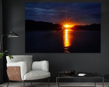 Sonnenuntergang Eidfjord von Naomi van Wijngaarden-Knip