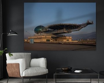 Helicopter platform on roof of Lingotto car plant Fiat in Turin by Joost Adriaanse