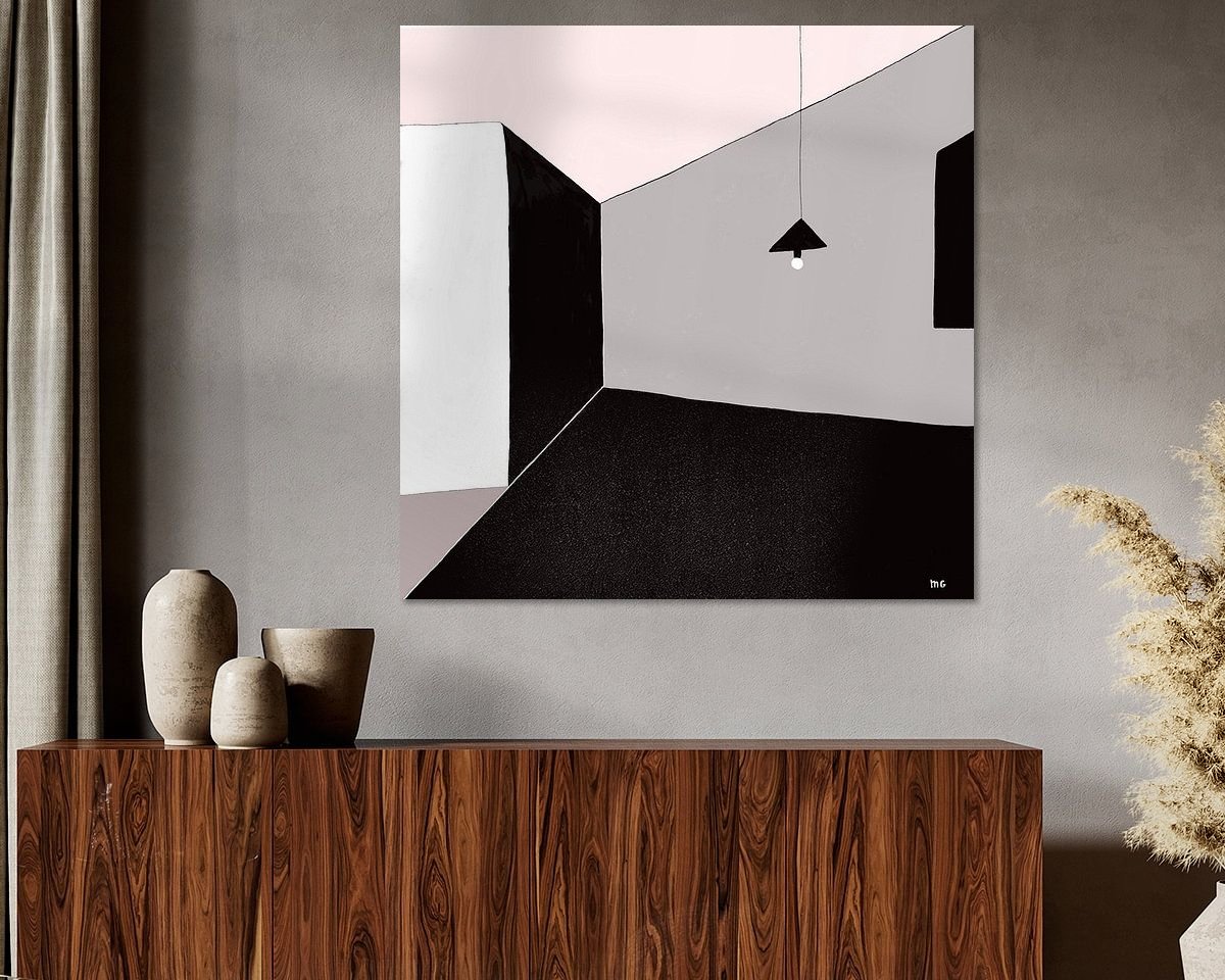 Voorbeeld van het werk in een kamer
