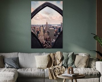 New York City doorkijk op Empire State building van Thea.Photo