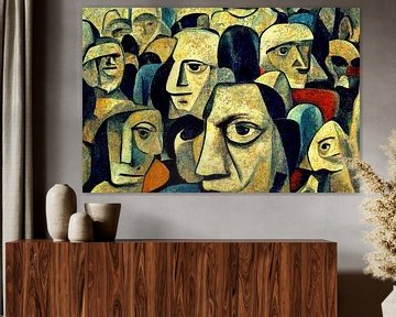 Crowd of faces