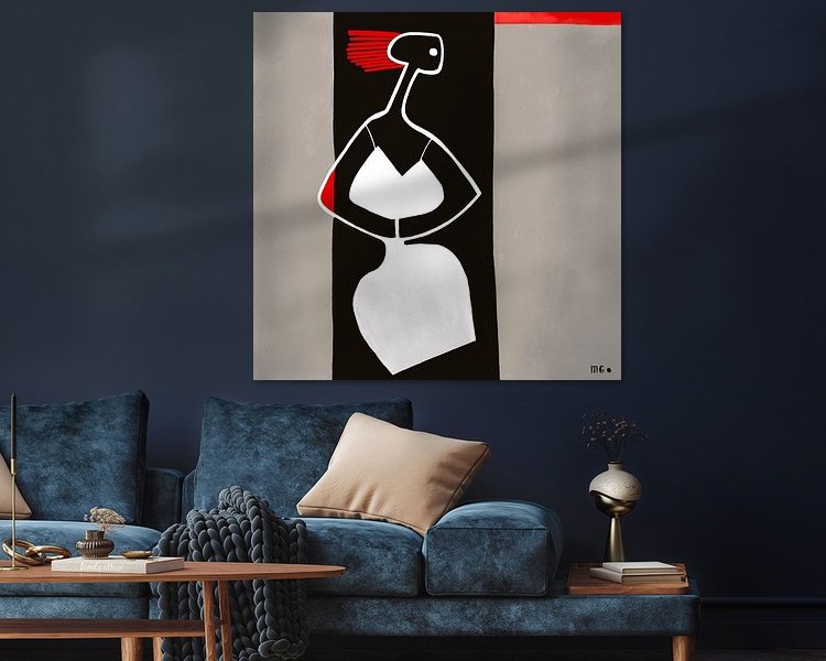 Voorbeeld van het werk in een kamer