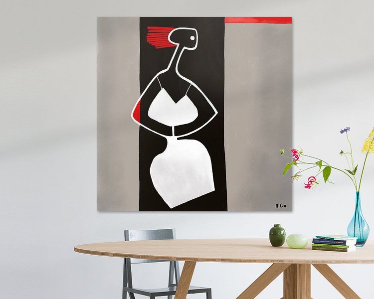 Voorbeeld van het werk in een kamer