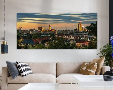 Leipzig Skyline van Frank Herrmann