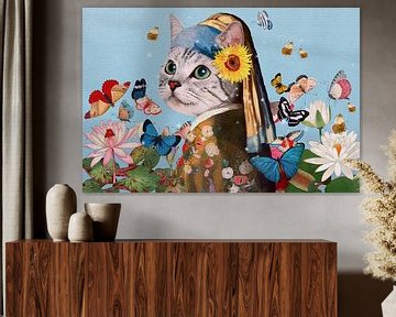 Art for Kids - Kitty with the pearl in fairyland by Gisela- Art for You