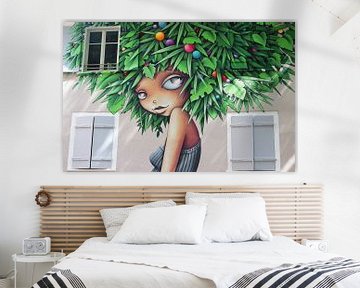 Mural Jungle hair sur Inge Hogenbijl