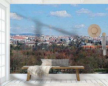 Panorama vanuit het westen van Wenen van Leopold Brix