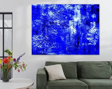 abstract schilderij blauw 6
