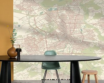 Eindhoven vintage stratenkaart van MijnStadsPoster