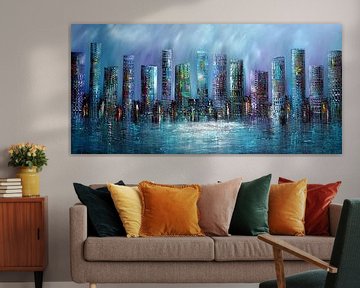 Skyline City van Gena Theheartofart