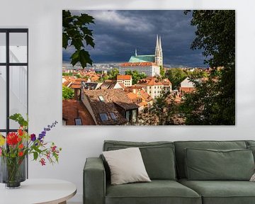 Vue sur la ville de Görlitz et l'église Saint-Pierre sur Rico Ködder