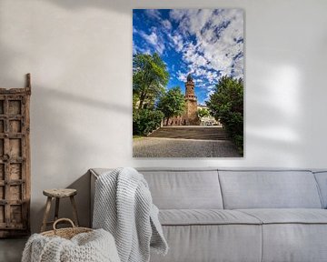 Blick auf den Reichenbacher Turm in der Stadt Görlitz von Rico Ködder