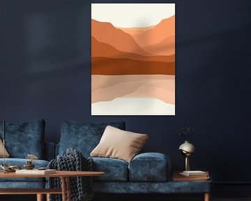Reflet d'un paysage de montagne sur Studio Miloa
