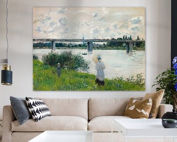 Die Promenade mit der Eisenbahnbrücke, Argenteuil, Claude Monet