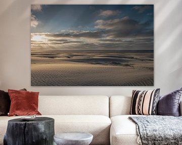 Zand duintjes op het strand van Ameland van Paul Veen