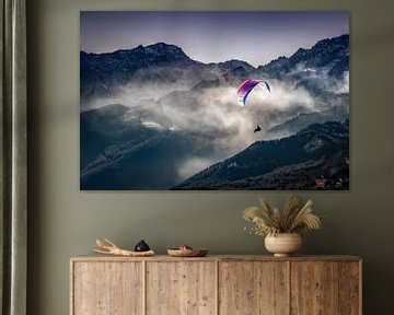Flying away | A paraglider in the Alps by Thomas Prechtl