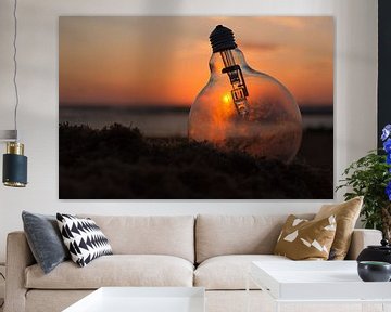 Gloeilamp Zonsondergang van Brandon Bouwman