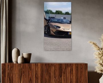 Lamborghini aventador svj on industrial estate by Laurens van langevelde