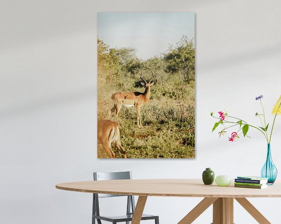 Voorbeeld van het werk in een kamer