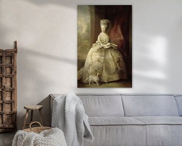 Portret van koningin Charlotte van Engeland, Thomas Gainsborough