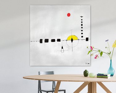 Voorbeeld van het werk in een kamer