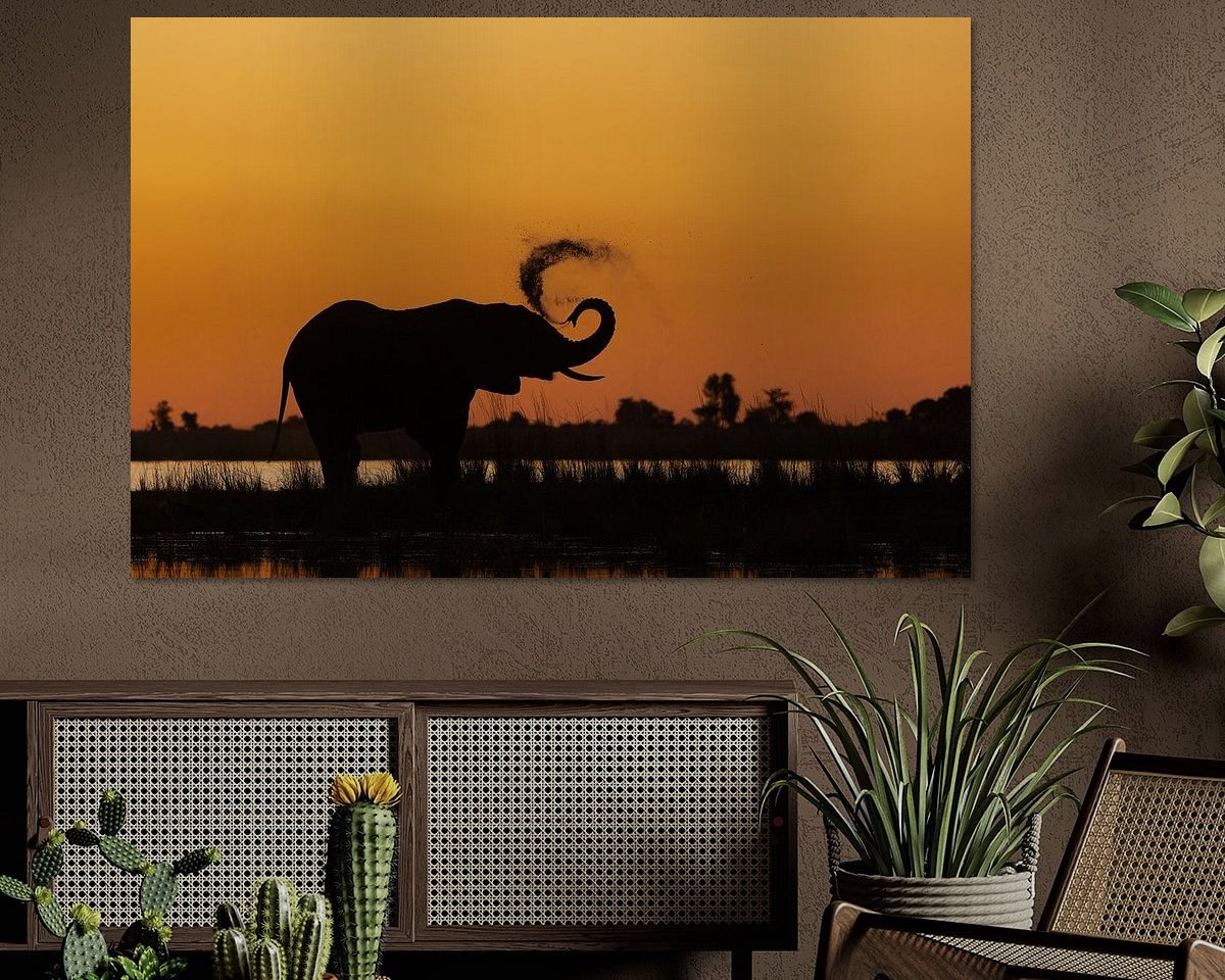 Voorbeeld van het werk in een kamer