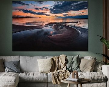 Zand patronen in het Siljan meer (Zweden) van Martijn Smeets