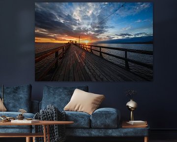 Wooden jetty in Lake Siljan (Sweden)