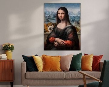 Mona Lisa and her pussycat van Gisela- Art for You