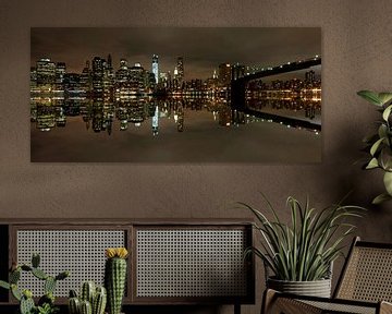 Manhattan New York Skyline van Tineke Visscher